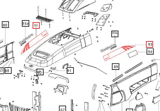 (Limited Availability) Mahindra Tractor Hood Decal Set E008004629D1 Mahindra Direct Parts