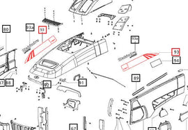 (Limited Availability) Mahindra Tractor Hood Decal Set E008004629D1 Mahindra Direct Parts