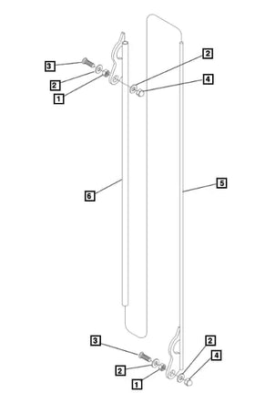 (Limited Availability) Mahindra Tractor Loader Bucket Level Indicator Rod Kit KMW15902138 Mahindra Direct Parts