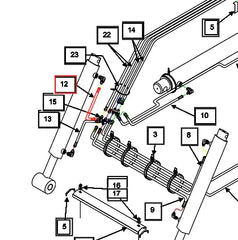 (Limited Availability) Mahindra Tractor Loader Hydraulic Hose 1/4 x 12 KMW05821504504012