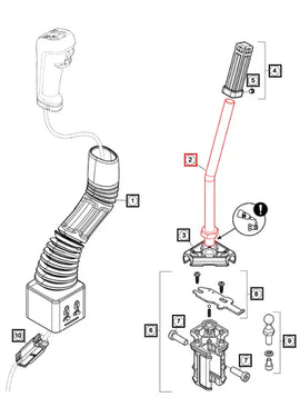 (Limited Availability) Mahindra Tractor Loader Joystick Lever 59033023ALO Mahindra Direct Parts