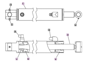 (Limited Availability) Mahindra Tractor Loader Lift Cylinder Seal Kit KMW05902146 Mahindra Direct Parts