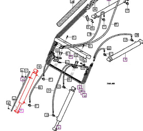 (Limited Availability) Mahindra Tractor Loader Right Hand Tilt Cylinder 85703002001GB Mahindra