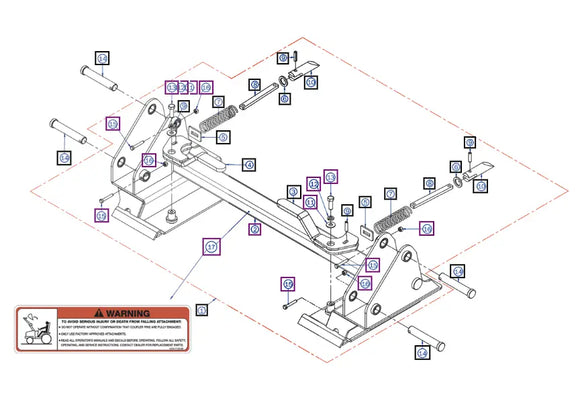 (Limited Availability) Mahindra Tractor Loader Skid Steer Tool Carrier Attachment MHAC09090800A Mahindra Direct Parts