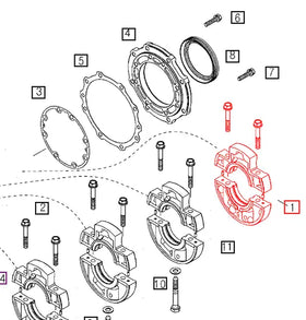 (Limited Availability) Mahindra Tractor Main Bearing Case Assembly E6820A0032 Mahindra Direct Parts