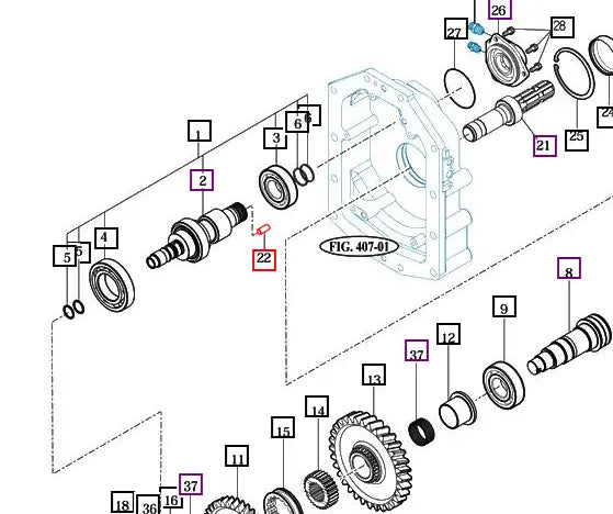(Limited Availability) Mahindra Tractor PTO Shaft Avseal D=6 19022123110 Mahindra Direct Parts