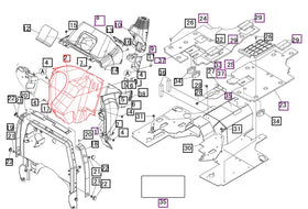 (Limited Availability) Mahindra Tractor Right Lower Dash Surround 19467209000 Mahindra
