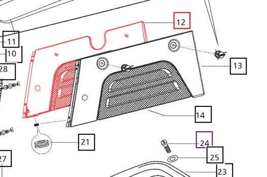(Limited Availability) Mahindra Tractor Right Side Panel 007505172C12 Mahindra