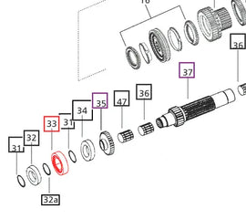 (Limited Availability) Mahindra Tractor Roller Bearing 006501391C1 Mahindra Direct Parts