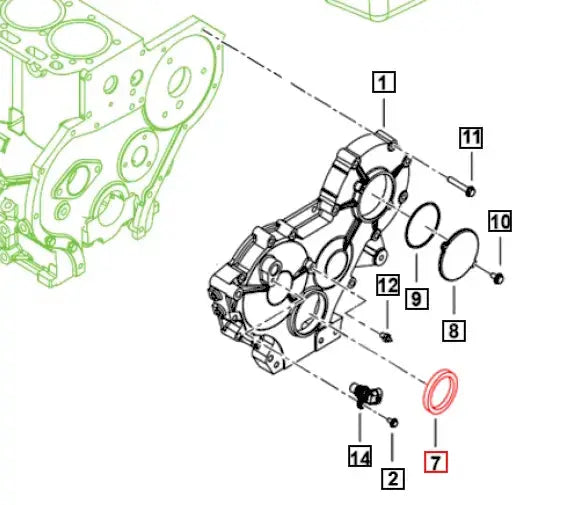 (Limited Availability) Mahindra Tractor / Roxor Oil Seal - Crankcase Cover Front 006002829A1 Mahindra Direct Parts