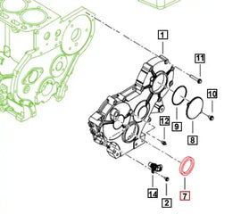 (Limited Availability) Mahindra Tractor / Roxor Oil Seal - Crankcase Cover Front 006002829A1 Mahindra Direct Parts