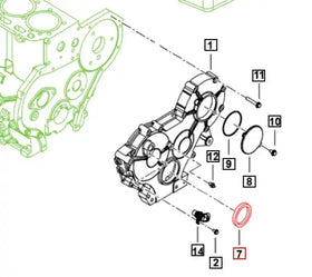 (Limited Availability) Mahindra Tractor / Roxor Oil Seal - Crankcase Cover Front 006002829A1 Mahindra Direct Parts