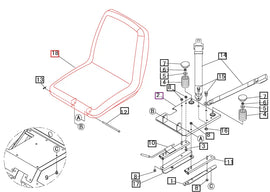 (Limited Availability) Mahindra Tractor Seat S756450AB Mahindra