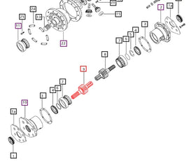 (Limited Availability) Mahindra Tractor Shaft Bull Pinion Brake RH 006504922C1 Mahindra Direct Parts