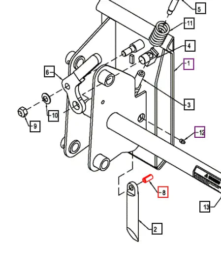 (Limited Availability) Mahindra Tractor Spring Pin 0.05 X 1.25 BUH814125 Mahindra Direct Parts