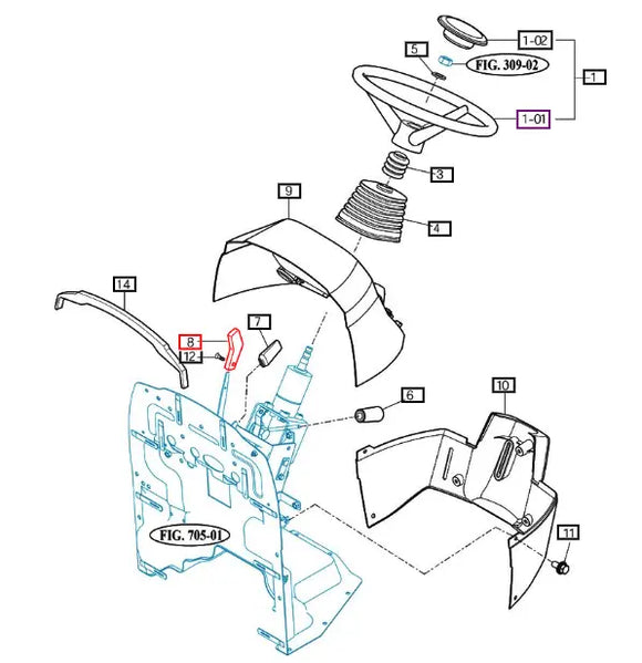 (Limited Availability) Mahindra Tractor Throttle Lever Grip 34523030020 Mahindra Direct Parts