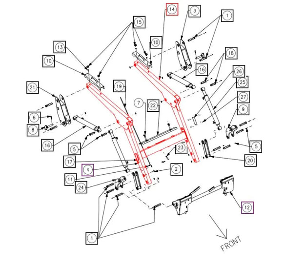 Loader Arm CJSX12B00050N Mahindra Direct Parts