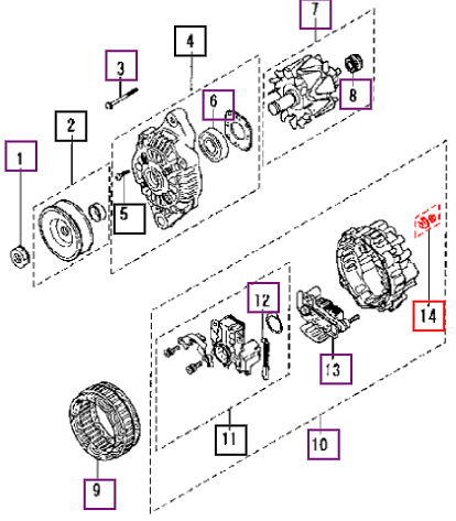Mahindra Nut, Set MM502575