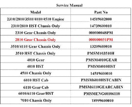 Mahindra 2810 Gear Chassis Service Manual 000000051PM Mahindra Direct Parts