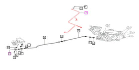 Mahindra 3 Point Rockershaft Flex Braided Lubrication Line / Hose E007208129B91 Mahindra