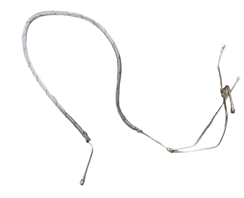 Mahindra 3 Point Rockershaft Flex Braided Lubrication Line / Hose E007208129B91 Mahindra