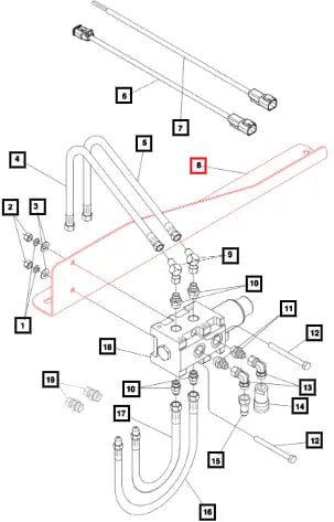 Mahindra 3rd Function Valve Mount KMW12043430 Mahindra Direct Parts