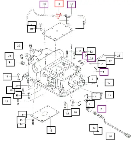 Mahindra 4 Way Connector 007202182A91 Mahindra Direct Parts