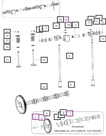 Mahindra 7520 Kit For Extended Camshaft 006004516F91 Mahindra Direct Parts