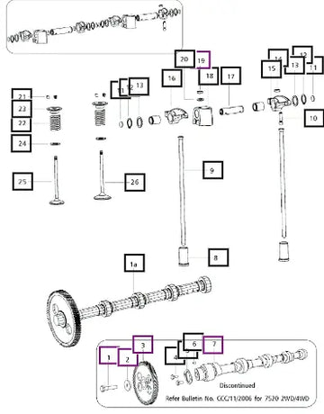 Mahindra 7520 Kit For Extended Camshaft 006004516F91 Mahindra Direct Parts