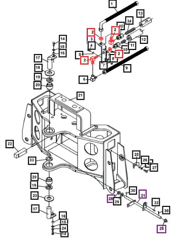 Mahindra 90Ø Bulkhead Elbow ATI3382 Mahindra Direct Parts