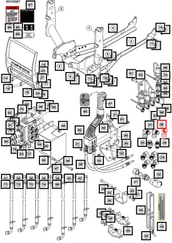 Mahindra Adaptor 3 4 16 UNF Jic 45 5050103ALO Mahindra Direct Parts