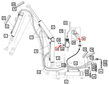 Mahindra Adaptor, 3/4"UNF-3/4"UNF Jic 5028181ALO Mahindra Direct Parts