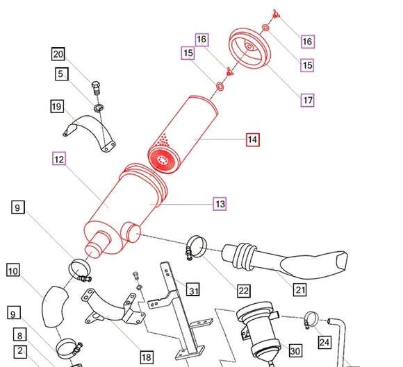 Mahindra Air Cleaner Assembly 1109100DAF Mahindra Direct Parts