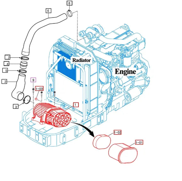 Mahindra Air Cleaner Assembly 19141032000 Mahindra Direct Parts