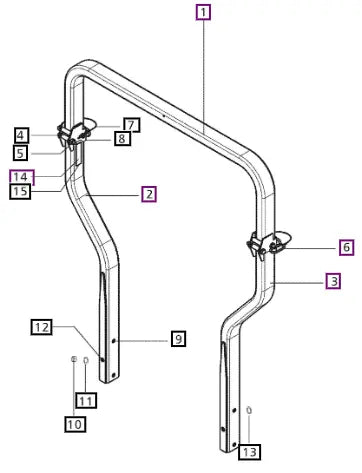 Mahindra Alt W O E Pin Hinge Rops H3 008007990D1 Mahindra Direct Parts