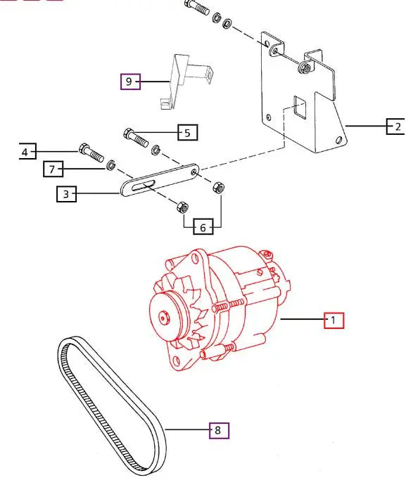 Mahindra Alternator 575 DI 005557754R91 Mahindra Direct Parts