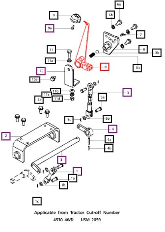 Mahindra Assy Hi-low Lever Sideshift 006503251C91 Mahindra Direct Parts