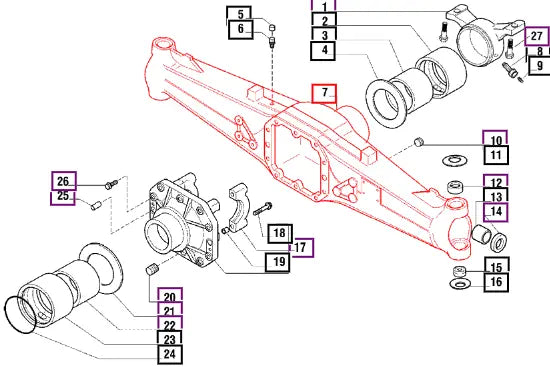 Mahindra Axle Housing - 144534 006500334C1 Mahindra Direct Parts