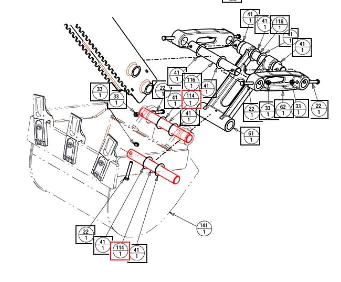 Mahindra Tractor Backhoe Bucket Pin AME866689 | Mahindra Direct Parts
