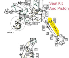 Mahindra Backhoe Stabilizer Cylinder Seal Kit (With Piston) AME902582
