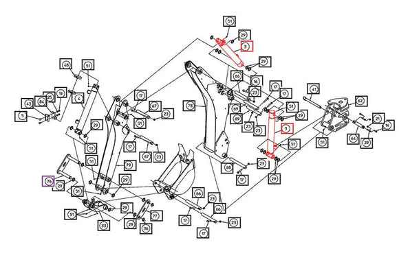 Mahindra Backhoe Tilt Cylinder AME000237 Mahindra Direct Parts