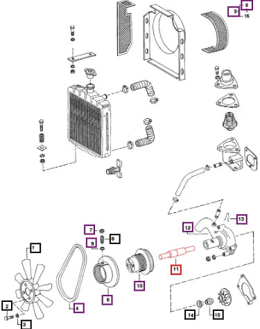 Mahindra Ball Bearing Water Pump 006000759R1 Mahindra Direct Parts