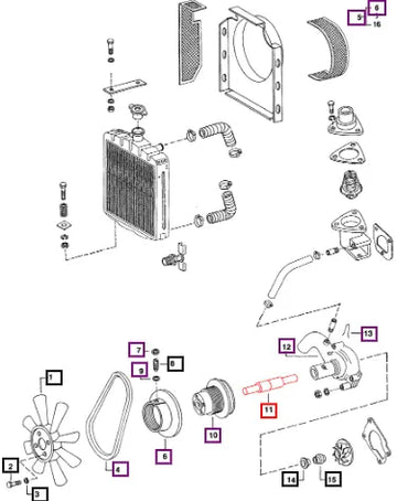 Mahindra Ball Bearing Water Pump 006000759R1 Mahindra Direct Parts