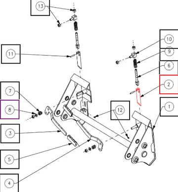 Mahindra Bckt Lock Pin CJSX12B00970N Mahindra Direct Parts