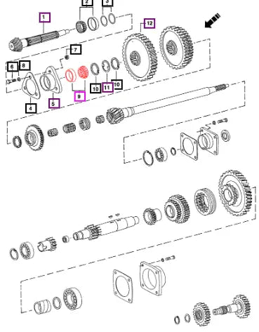 Mahindra Bearing Taper Roller Spline 003049254R91 Mahindra Direct Parts
