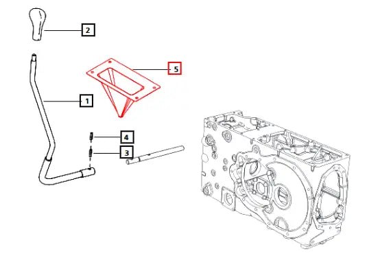 Mahindra Bellow Range Lever E008003921D1 Mahindra Direct Parts