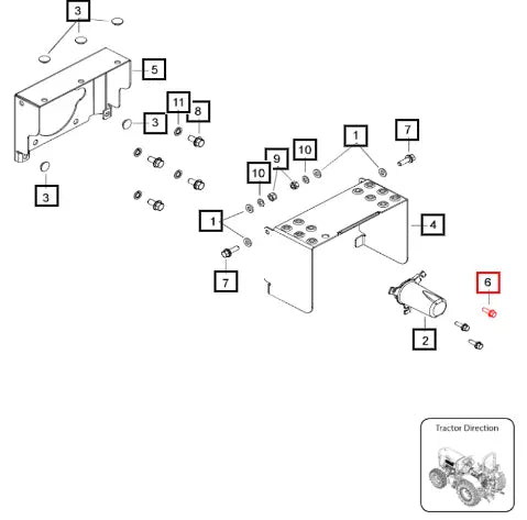 Mahindra Bolt Hex. Fl. M8 X 1.25 X 25 X 10.9 SF0102281 Mahindra Direct Parts