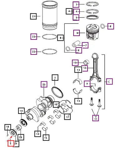 Mahindra Bolt Hex. Head M10 X 1 X 67 E006023002H1 Mahindra Direct Parts