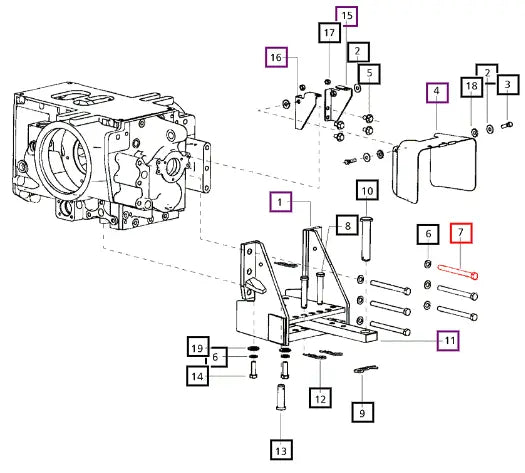 Mahindra Bolt Hex. M16 X 2 X 180 007900182D1 Mahindra Direct Parts