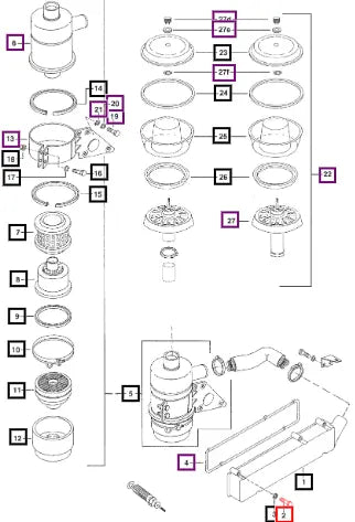 Mahindra Bolt Intake Manifold Mounting M8 000022061RD Mahindra Direct Parts